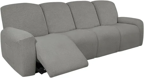 Vista 15 de vctops Fundas elásticas resistentes al agua, para sofá reclinable, suaves y lisas, con correa elástica antideslizante, protector de muebles