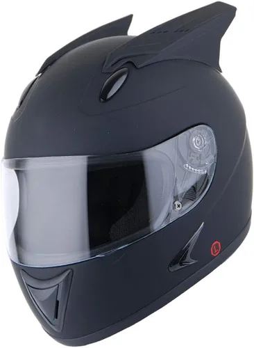 Vista 2 de 1Storm - Casco completo con alas y cuernos para motocicleta