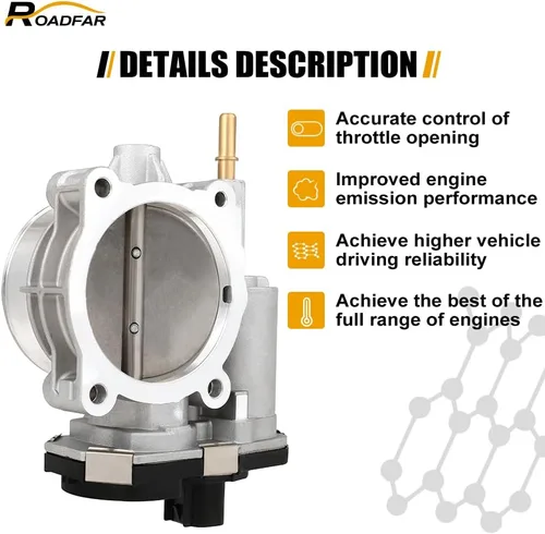 Vista 3 de ROADFAR Cuerpo del acelerador eléctrico 12616437 S20093 673022 para 2008-2009 para Chevrolet Trailblazer 2008-2009 para GMC Envoy 2008