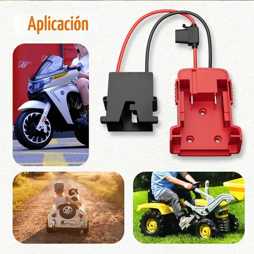 Vista 5 de RVBOATPAT Adaptador de batería de 18 V para convertidor de corriente con conector de arnés de cable de 12 AWG compatible con ruedas eléctricas de 12