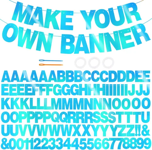 Vista 9 de 116 piezas de letras de la A a la Z DIY Banner personalizado Colorido