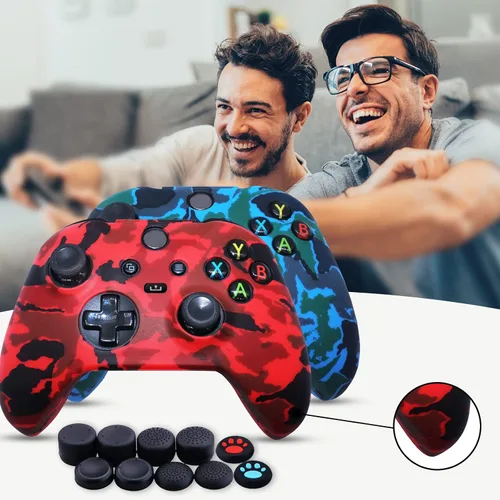 Vista 4 de 2 Pack Jusy Compatible with Xbox Series XS Controller Soft Silicone Cover Skin, Sweat-Proof Dust-Proof Anti-Slip Case Cover Protective Accessories