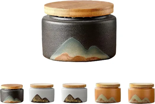 Vista 9 de Urna pequeña para cenizas humanas – Mini urna decorativa de cerámica para funeraria, urnas conmemorativas de 2.5 pulgadas para adultos, niños