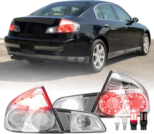 Vista 15 de USR 03-06 VQ Sedan Luz Trasera – Juego de Lámparas Traseras (Izquierda + Derecha) Par - Compatible con 2003-2004 Infiniti G35 4 Puertas Pre-Facelift