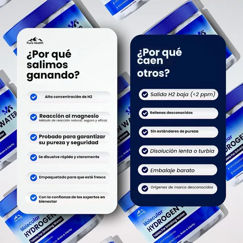 Vista 7 de Comprimidos de agua de hidrógeno PHM para agua potable - Tabletas moleculares H2 Pastillas de magnesio, suplemento de hidratación de electrolitos