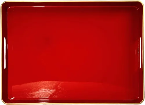 Vista 9 de Large Blue Coffee Table Tray, Decorative Serving Tray with Handles, Plastic Rectangular Tray for Ottoman, Bathroom, Living Room.16.7"*12"*1.6