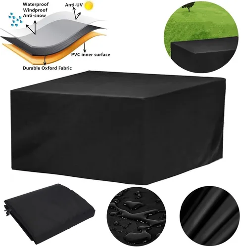Vista 2 de Cubiertas para muebles de patio, cubierta impermeable para sofá al aire libre de 48 x 36 pulgadas, cubierta para juego de comedor al aire libre