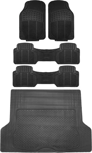 Vista 23 de FH Group Alfombrillas para Piso de Automóvil - Alfombrillas de Piso de Goma Resistente para Automóviles, Juego Trasero de Ajuste Universal
