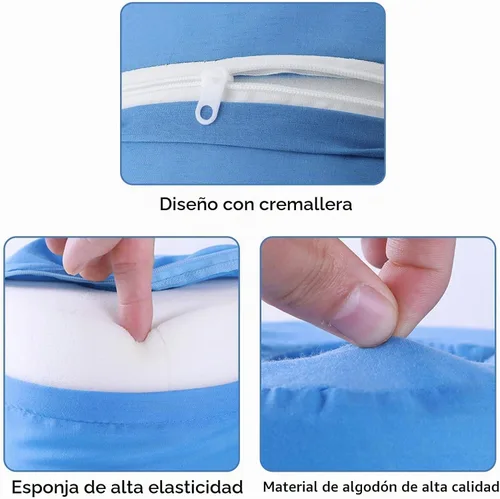 Vista 5 de 2 almohadas de elevación de pies, cojín de espuma azul para tobillo y mano, estabilizador de almohada de elevación de piernas con talón de tobillo