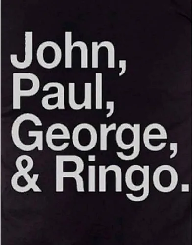 Vista 3 de Beatles Men's John, Paul, George, Ringo T-Shirt Black