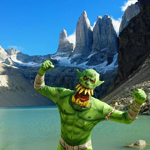 Vista 5 de Morphsuits mens Orc Jaw Dropper Costume