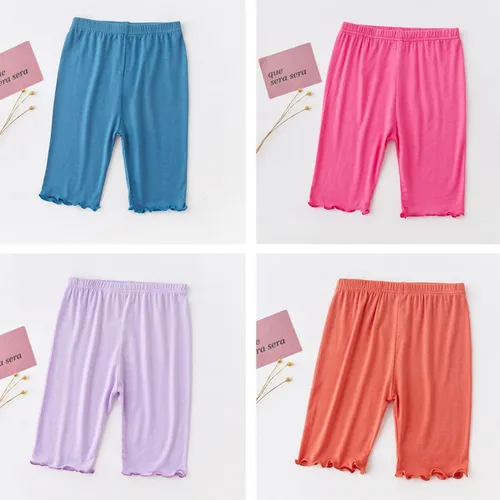 Vista 5 de Pantalones cortos de ciclismo de baile para niñas, paquete de 4 pantalones cortos de seguridad activa para parque infantil, gimnasio, deportes