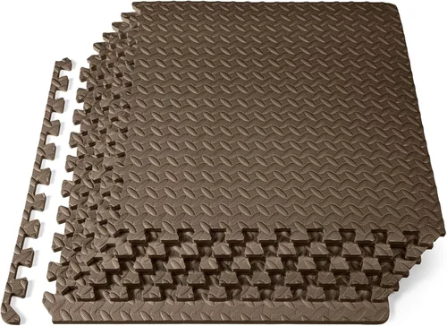 Vista 27 de ProsourceFit - Tapete de ejercicio tipo rompecabezas de ½ pulgada, losetas de espuma EVA entrelazadas para gimnasio en casa, para niños, crema, 24 x