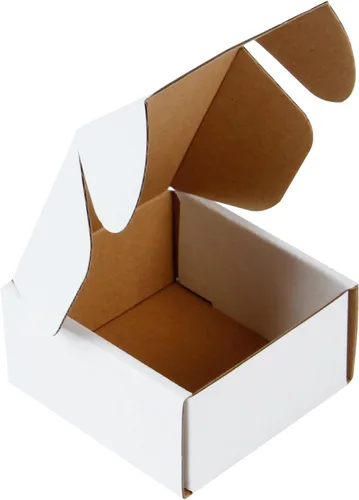 Vista 8 de RUSPEPA Sobres de cartón corrugado reciclables de papel Kraft, caja de cartón pequeña perfecta para envío, embalaje, regalos, manualidades, 4 x 4 x