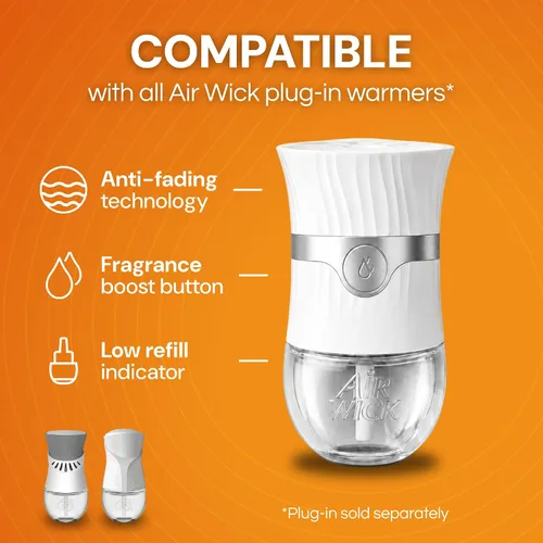Vista 5 de Air Wick Repuesto de aceite perfumado enchufable, infundido con aceites esenciales, ambientadores de aire enchufables para el hogar, Pumpkin Spice