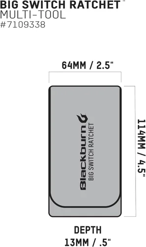 Vista 5 de Blackburn Big Switch - Multiherramienta para bicicleta de trinquete (negro/plata, talla única)