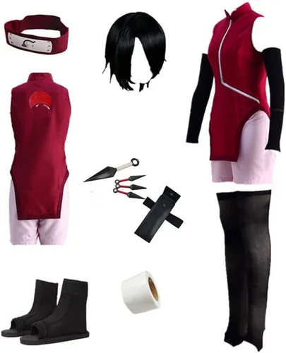 Vista 5 de Disfraz de cosplay de Sarada de talla EE. UU