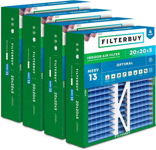 Vista 20 de Filterbuy Filtro de aire 10x17x2 MERV 13 Defensa Óptima contra Humo y Alergias (Paquete de 4), Filtros Exteriores Plisados Electrostáticos