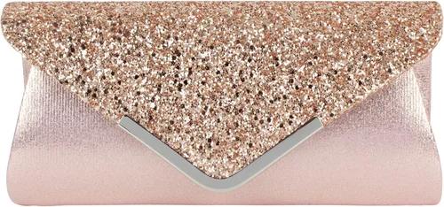 Vista 8 de Queena Bolso de mano de noche brillante con purpurina para mujer, bolso de mano con cadena para boda, fiesta, graduación, regalo para mamá, esposa