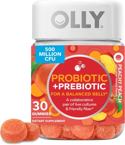 Vista 5 de OLLY Ultra - Cápsulas blandas y probióticos + gomita prebiótica, apoyo digestivo y salud intestinal, 500 millones de UFC, fibra, suplemento