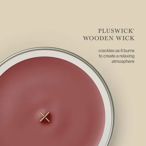 Vista 5 de WoodWick Regalos de Velas Navideñas de Canela Chai para Mujeres y Hombres, Vela de Reloj de Arena Mediana de 9.7 oz con Mecha Crepitante