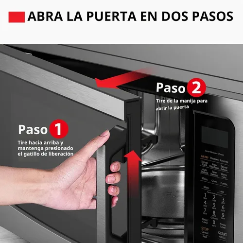 Vista 8 de Toshiba Horno de microondas freidora de aire combo 4 en 1 para encimera, sensor inteligente, convección, función silenciosa, memoria de posición