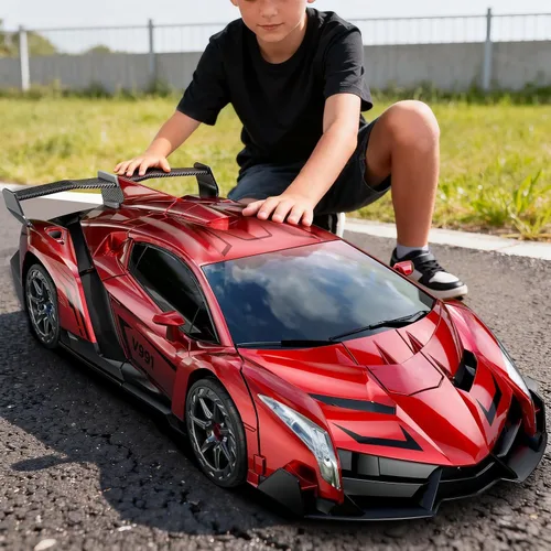 Vista 9 de Veeniix V991 Transform - Auto de control remoto de transformación, tamaño grande 1:10, 2 baterías recargables para 70 minutos, detección de gestos