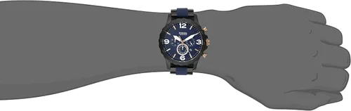 Vista 4 de Fossil Nate reloj JR1494 de cuarzo analógico pantalla analógica negro para hombre