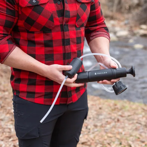 Vista 5 de Sistema táctico de filtración de agua XR de 0.001 micrones, nano filtración de grado militar, filtro de purificación portátil de 3 etapas de alto