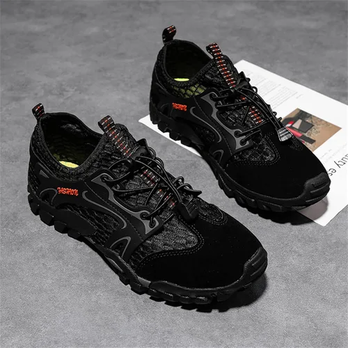 Vista 4 de Cmadolrs Zapatos de senderismo transpirables para hombre, zapatos deportivos de moda, zapatos de correr para hombre