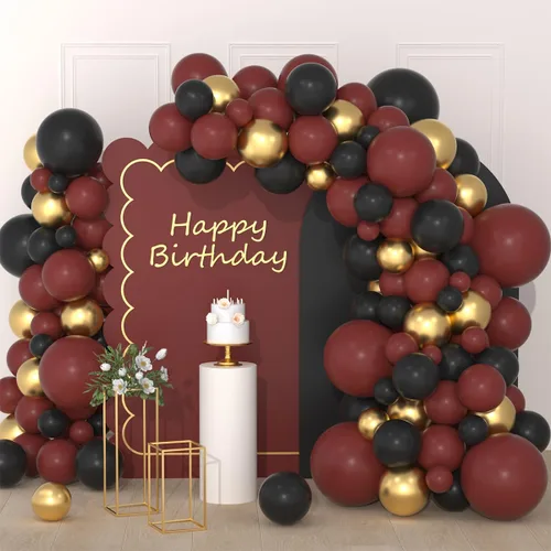 Vista 17 de Kit de arco de guirnalda de globos azules y amarillos – 122 globos azul real, rosa, globos azules y amarillos, guirnalda de globos para cumpleaños