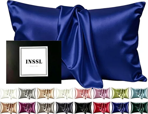 Vista 12 de INSSL - Funda de almohada de seda para mujeres, funda de almohada de seda de morera para cabello y piel, mantente cómoda y transpirable durante