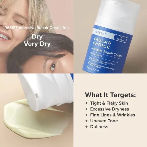 Vista 4 de Paula's Choice RESIST - Hidratante facial de reparación intensiva con retinol, ácido hialurónico y jojoba, crema facial antienvejecimiento para piel