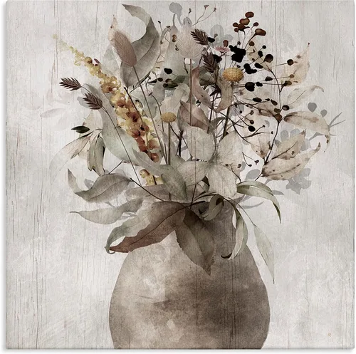 Vista 16 de Stupell Industries Carol Robinson, ramo de flores de aster, arte de pared en lienzo con diseño de ramo de flores moradas suaves, 17 x 17 pulgadas