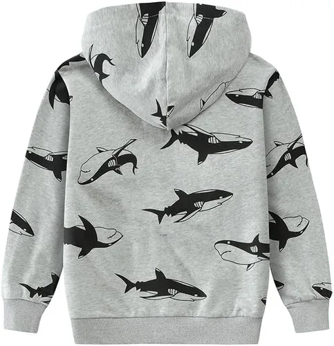 Vista 7 de Sudadera con capucha para niños pequeños, sudadera con capucha para bebé, con cremallera, abrigo de manga larga para invierno, camisas con capucha