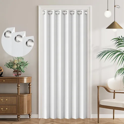 Vista 64 de Cortinas plisadas completamente opacas con cierre magnético, 72 pulgadas de largo, para interiores y exteriores, 1 panel, 45 pulgadas de ancho x 72