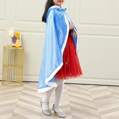 Vista 3 de Zando Capa con capucha de princesa para niñas, disfraces de Navidad, Halloween, cosplay