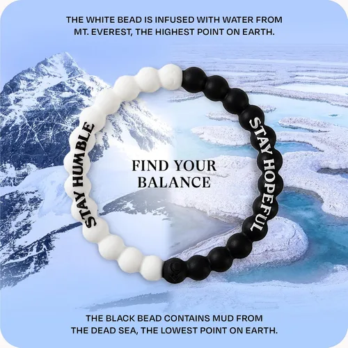 Vista 3 de Pulseras de Cuentas Lokai - Coloridas Pulseras Boho de Cuentas Curativas para Mujeres y Hombres - Regalo Único y Significativo Para Mujeres