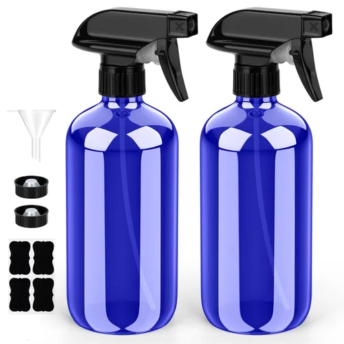 Vista 10 de Bontip Botella pulverizadora de vidrio de 16 onzas para limpieza, plantas Ámbar