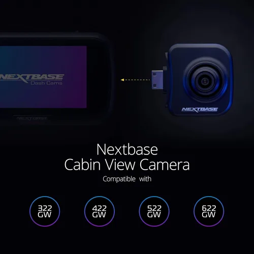 Vista 2 de Nextbase Series 2 Cámaras de módulo complementario – Ángulo de visión de cabina de 140 grados para uso comercial – Compatible con modelos de cámara