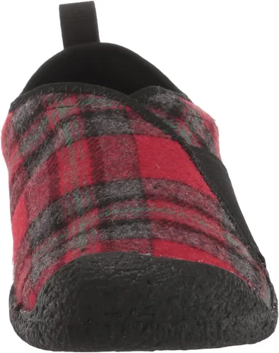Vista 2 de KEEN Pantuflas casuales Howser Wrap para mujer, negro, rojo, cuadros (Red PlaidBlack)