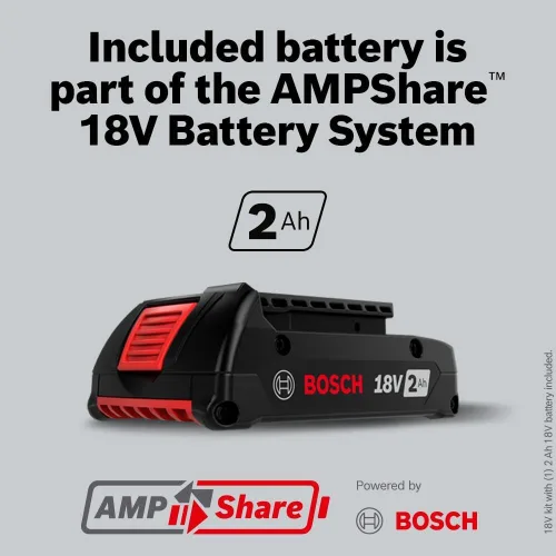 Vista 13 de BOSCH GOP18V-34B12 Kit multiherramienta oscilante StarlockPlus® de 18V sin escobillas con (1) batería de alimentación estándar de 2 Ah