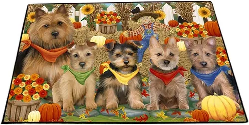 Vista 19 de Doggie of the Day Australian Terrier Dogs Floor Mat - 4th of July Independence Day - Best Dog Doormat - Protector Decor - Unique Portrait Art