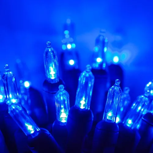 Vista 15 de Juego de luces navideñas pequeñas, estilo tradicional T5, para decoración de interior o exterior, de 120 voltios, con cable verde, con certificado