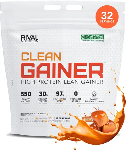 Vista 14 de Rival Nutrition Clean Gainer Proteína en Polvo – 5LB Chocolate Fudge – Alta Proteína para Masa Magra y Ganancia de Peso 580 Calorías, 30g