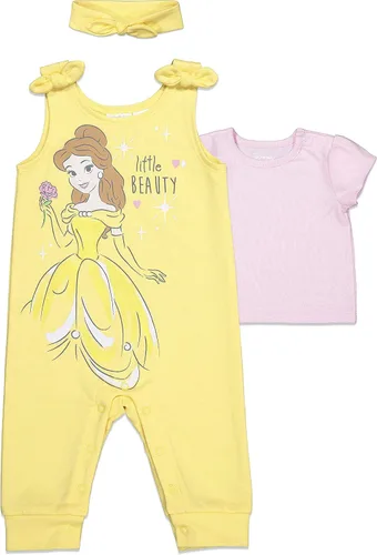 Vista 2 de Disney Conjunto de mameluco y diadema Princess Ariel Belle Cenicienta