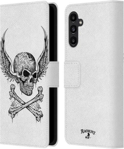 Vista 14 de Head Case Designs Officially Licensed Alchemy Gothic Black Romance Wing Leather Wallet Case Compatible with Samsung Galaxy A13 5G (2021)