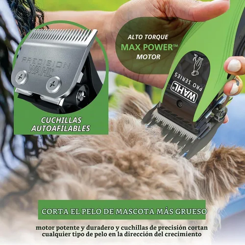 Vista 2 de Wahl Pro Series - Kit inalámbrico de iones de litio para perros – Recargable y resistente cortapelos para perros gruesos – Modelo 3025854