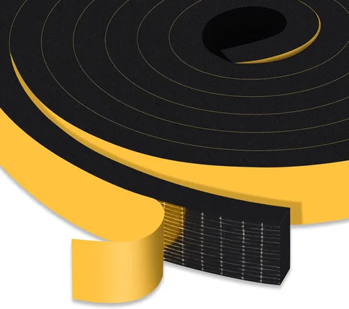 Vista 40 de Square Foam Weather Stripping for RV Doors & Extra Large Gaps 1x1In Sellos puertas de remolque, cámper y garaje, bloquea insectos, corrientes