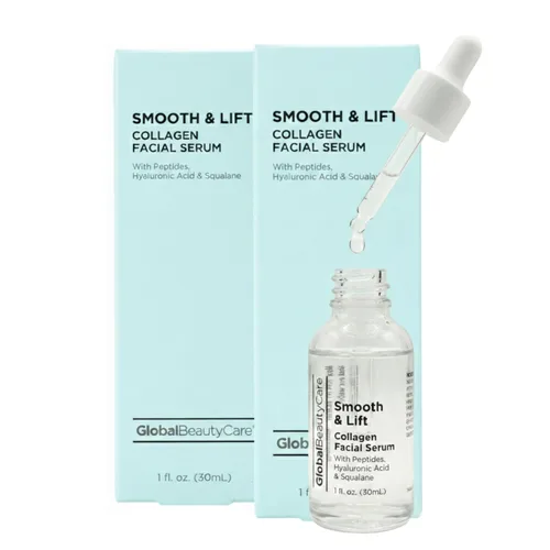Vista 8 de Global Beauty Care Smooth & Lift - Suero facial de colágeno hidratante para apoyar la piel de aspecto firme con péptidos, ácido hialurónico